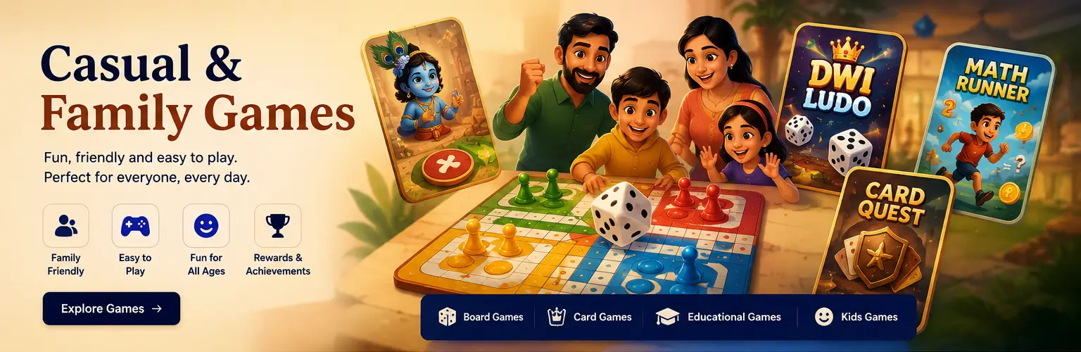Casual and family games header artwork