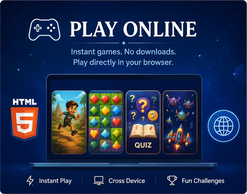 Elegant browser-play hub artwork