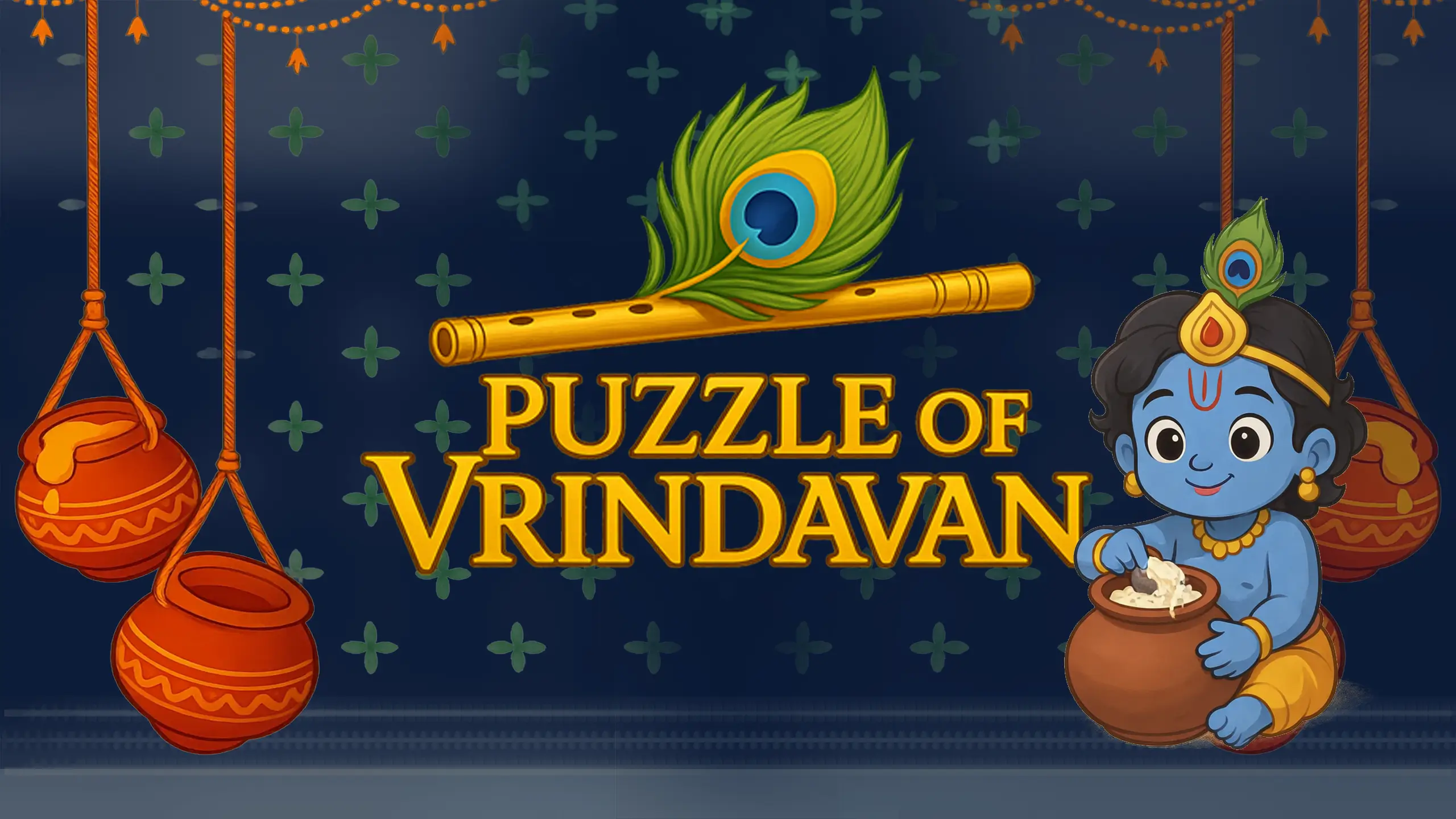 Puzzle of Vrindavan colorful puzzle artwork